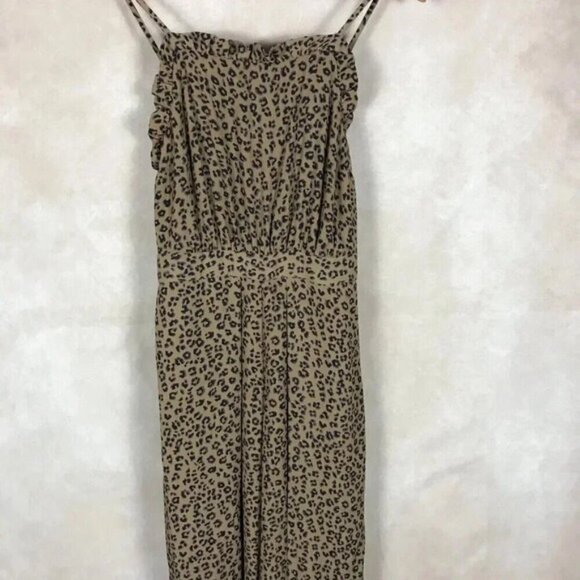 CeCe Chiffon Leopard Wide Leg Jumpsuit NWT Size 0 - Picture 8 of 11